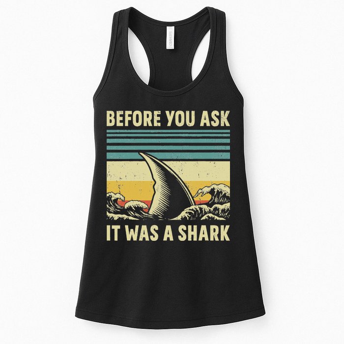 Before Your Ask It Was A Shark Funny Amputation Surgery Womens Tank Top