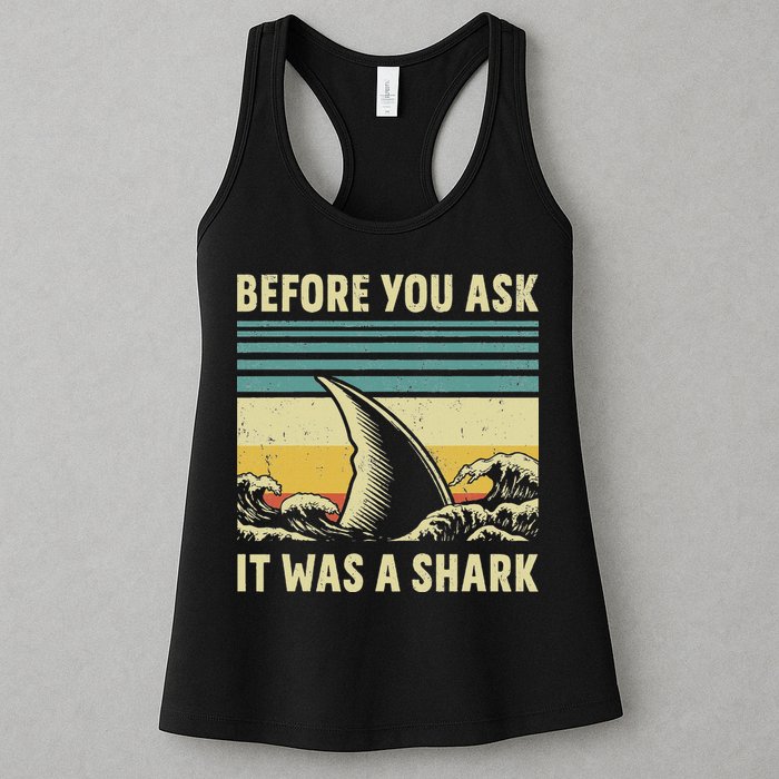 Before Your Ask It Was A Shark Funny Amputation Surgery Womens Tank Top