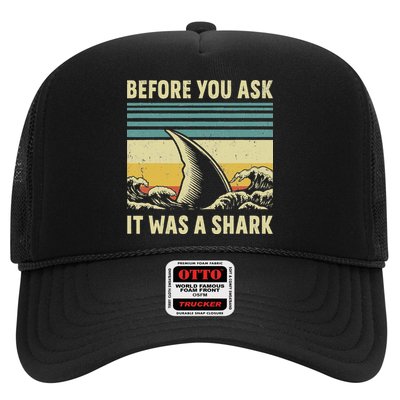 Before Your Ask It Was A Shark Funny Amputation Surgery Trucker Hat