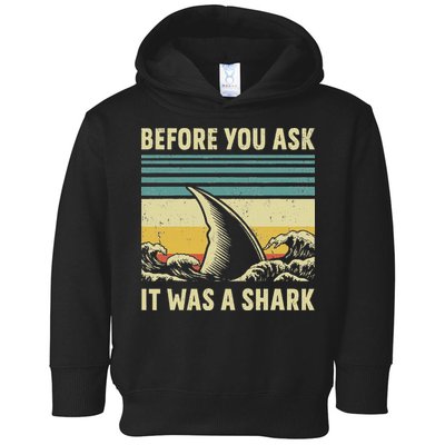 Before Your Ask It Was A Shark Funny Amputation Surgery Toddler Hoodie