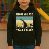 Before Your Ask It Was A Shark Funny Amputation Surgery Kids Hoodie
