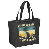 Before Your Ask It Was A Shark Funny Amputation Surgery Zip Tote Bag