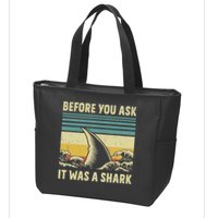 Before Your Ask It Was A Shark Funny Amputation Surgery Zip Tote Bag