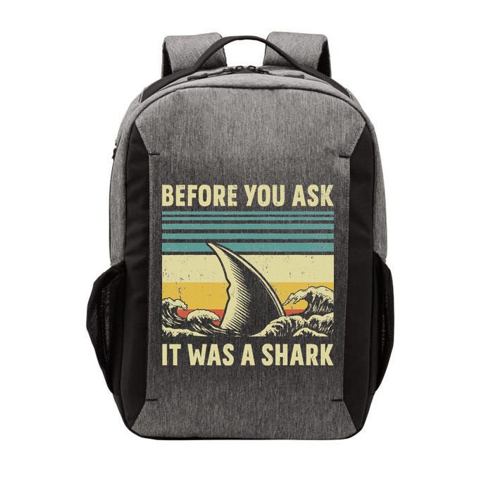 Before Your Ask It Was A Shark Funny Amputation Surgery Vector Backpack