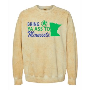 Bring Ya Ass To Minnesota Funny Minnesota Anthony Colorblast Crewneck Sweatshirt