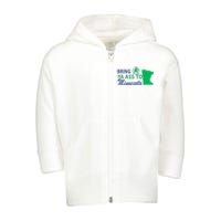 Bring Ya Ass To Minnesota Funny Minnesota Anthony Toddler Zip Fleece Hoodie