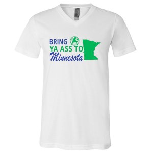 Bring Ya Ass To Minnesota Funny Minnesota Anthony V-Neck T-Shirt