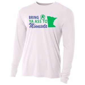 Bring Ya Ass To Minnesota Funny Minnesota Anthony Cooling Performance Long Sleeve Crew