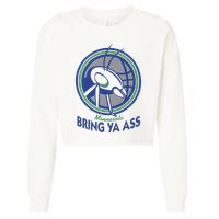 Bring Ya Ass Retro Style Ants Cropped Pullover Crew