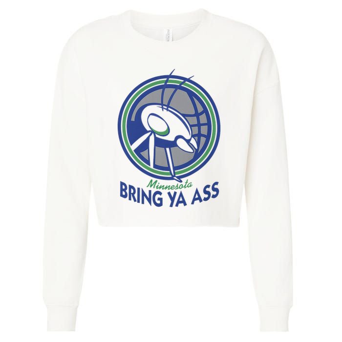 Bring Ya Ass Retro Style Ants Cropped Pullover Crew