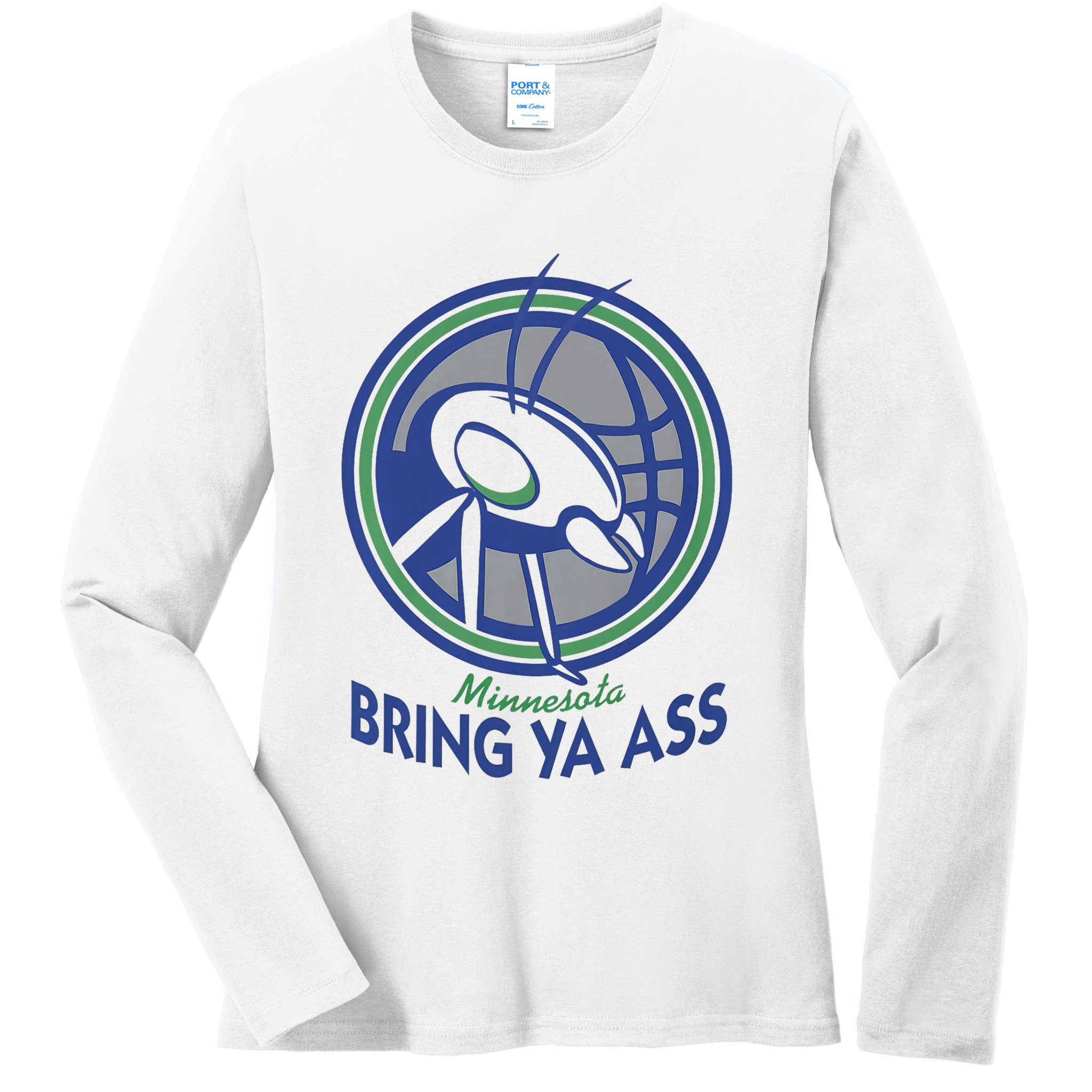 Bring Ya Ass Retro Style Ants Ladies Long Sleeve Shirt