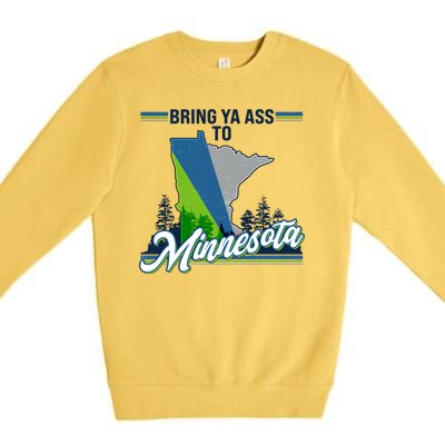 Bring Ya Ass To Minnesota Basketball Sports Fan Premium Crewneck Sweatshirt