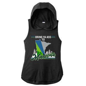 Bring Ya Ass To Minnesota Basketball Sports Fan Ladies PosiCharge Tri-Blend Wicking Draft Hoodie Tank