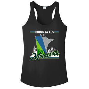 Bring Ya Ass To Minnesota Basketball Sports Fan Ladies PosiCharge Competitor Racerback Tank