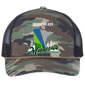 Bring Ya Ass To Minnesota Basketball Sports Fan Retro Rope Trucker Hat Cap