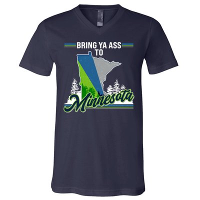 Bring Ya Ass To Minnesota Basketball Sports Fan V-Neck T-Shirt