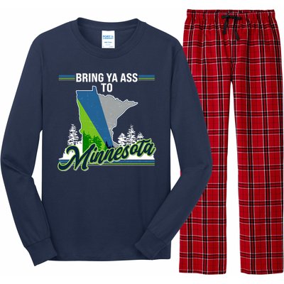 Bring Ya Ass To Minnesota Basketball Sports Fan Long Sleeve Pajama Set