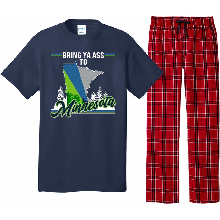 Bring Ya Ass To Minnesota Basketball Sports Fan Pajama Set