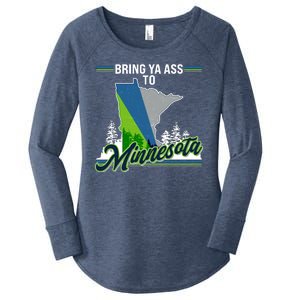 Bring Ya Ass To Minnesota Basketball Sports Fan Women's Perfect Tri Tunic Long Sleeve Shirt