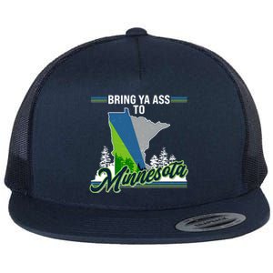 Bring Ya Ass To Minnesota Basketball Sports Fan Flat Bill Trucker Hat