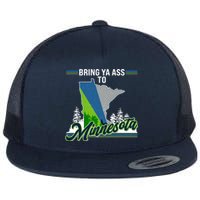 Bring Ya Ass To Minnesota Basketball Sports Fan Flat Bill Trucker Hat