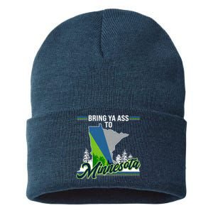 Bring Ya Ass To Minnesota Basketball Sports Fan Sustainable Knit Beanie