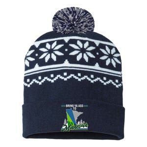 Bring Ya Ass To Minnesota Basketball Sports Fan USA-Made Snowflake Beanie