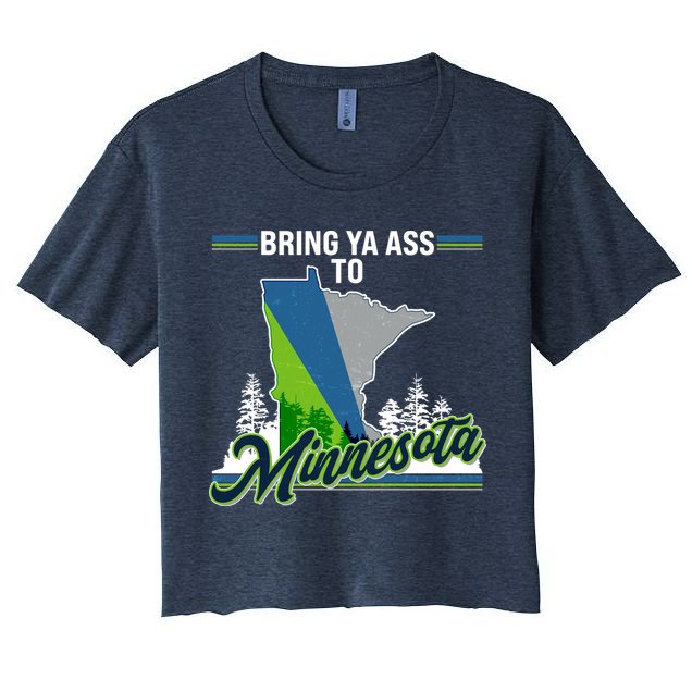 Bring Ya Ass To Minnesota Basketball Sports Fan Crop Top