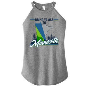 Bring Ya Ass To Minnesota Basketball Sports Fan Women's Perfect Tri Rocker Tank