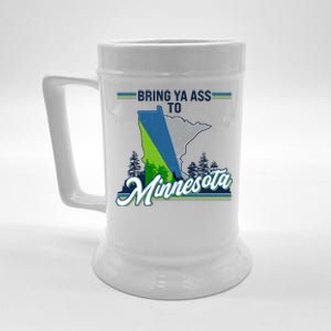 Bring Ya Ass To Minnesota Basketball Sports Fan Beer Stein