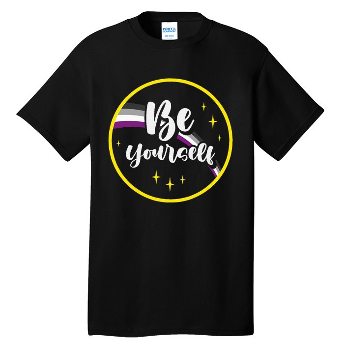 Be Yourself Asexual Rainbow Ace Pride Flag Lgbtq Tall T-Shirt