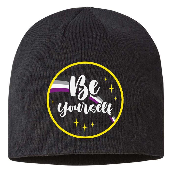 Be Yourself Asexual Rainbow Ace Pride Flag Lgbtq Sustainable Beanie