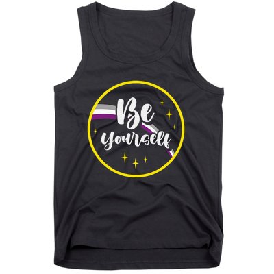 Be Yourself Asexual Rainbow Ace Pride Flag Lgbtq Tank Top