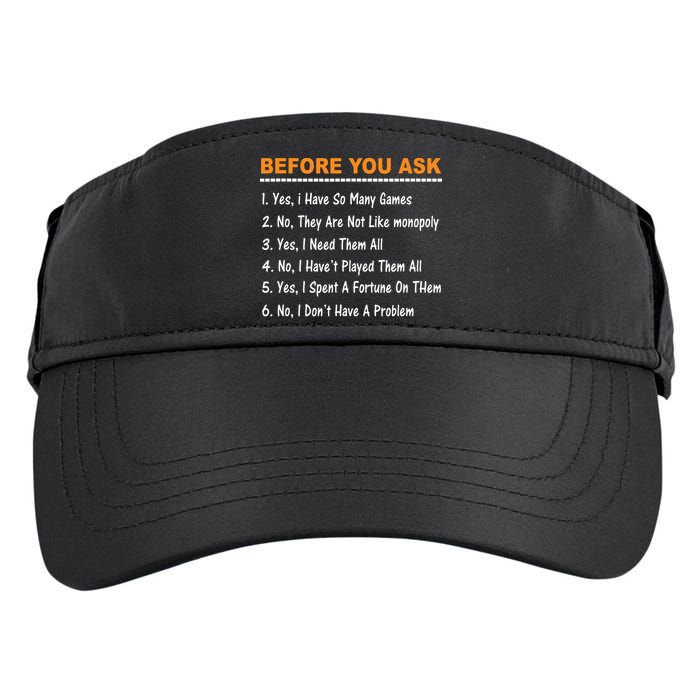 Before You Ask Yes I Have So Many Games Funny Board Game Adult Drive Performance Visor