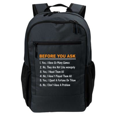 Before You Ask Yes I Have So Many Games Funny Board Game Backpack