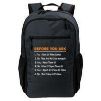 Before You Ask Yes I Have So Many Games Funny Board Game Backpack