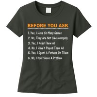 Before You Ask Yes I Have So Many Games Funny Board Game Womens T-Shirt