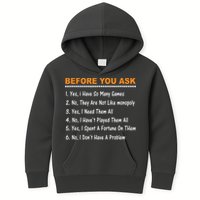 Before You Ask Yes I Have So Many Games Funny Board Game Kids Hoodie