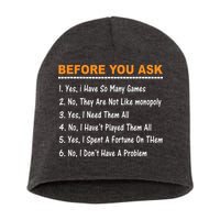 Before You Ask Yes I Have So Many Games Funny Board Game Short Acrylic Beanie