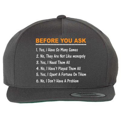 Before You Ask Yes I Have So Many Games Funny Board Game Wool Snapback Cap