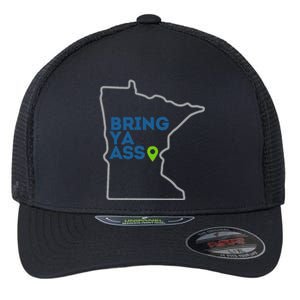 Bring Ya Ass To Mn Flexfit Unipanel Trucker Cap