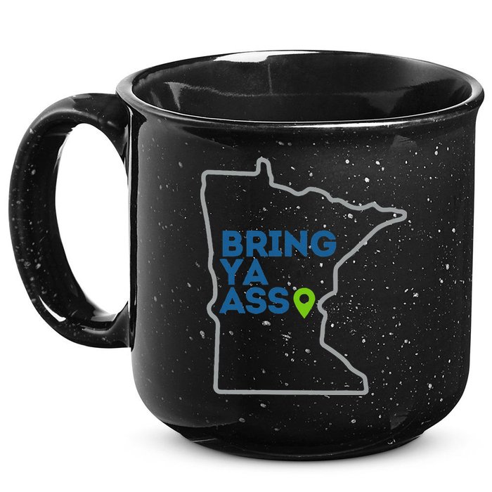 Bring Ya Ass To Mn 15oz Campfire Ceramic Mug