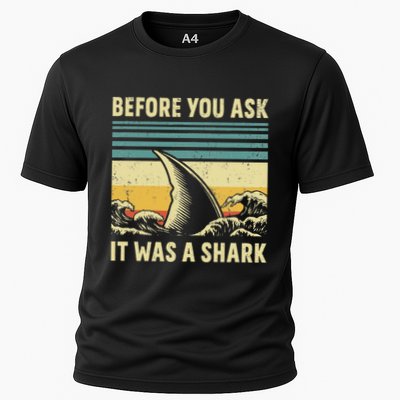 Before Your Ask It Was A Shark Funny Amputation Surgery Performance Shirt