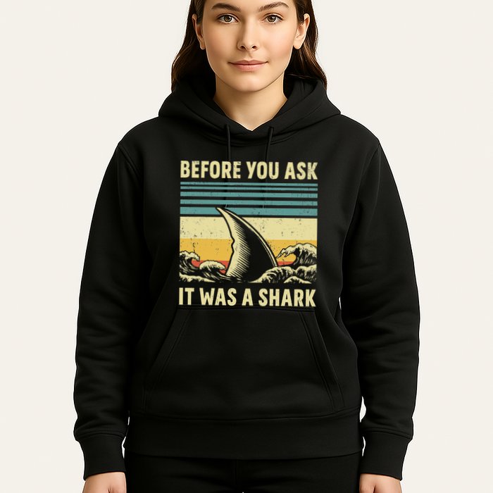Before Your Ask It Was A Shark Funny Amputation Surgery Hoodie
