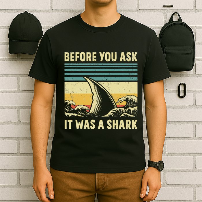 Before Your Ask It Was A Shark Funny Amputation Surgery T-Shirt