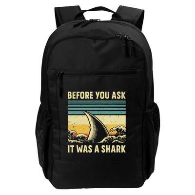 Before Your Ask It Was A Shark Funny Amputation Surgery Backpack
