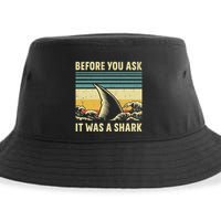 Before Your Ask It Was A Shark Funny Amputation Surgery Sustainable Bucket Hat