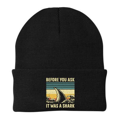Before Your Ask It Was A Shark Funny Amputation Surgery Beanie