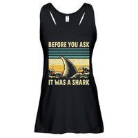Before Your Ask It Was A Shark Funny Amputation Surgery Ladies Essential Flowy Tank