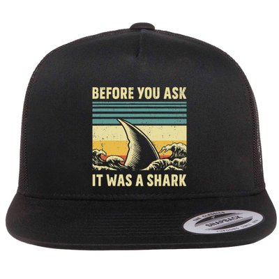 Before Your Ask It Was A Shark Funny Amputation Surgery Flatbill Hat